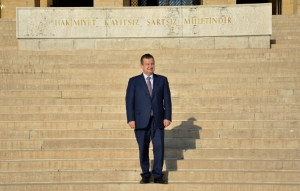 Minister Dacic laid a wreath at Ataturk's mausoleum dedicated