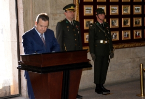 Minister Dacic laid a wreath at Ataturk's mausoleum dedicated