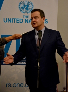 Minister Dacic at the ceremony marking the United Nations Day