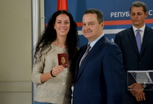 Minister Dacic presented diplomatic passports to athletes