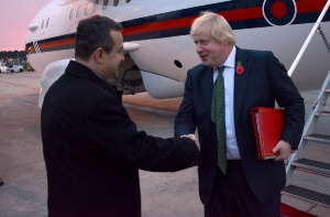 Minister Dacic meets with Boris Johnson