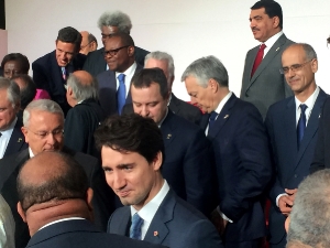 Family photo of the participants of the Summit of the Francophonie