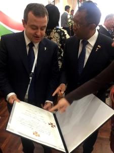 Minister Dacic presented the Order of the President of Madagascar