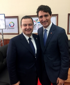 Minister Dacic with the Prime Minister of Canada