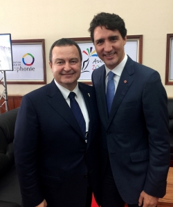 Minister Dacic with the Prime Minister of Canada