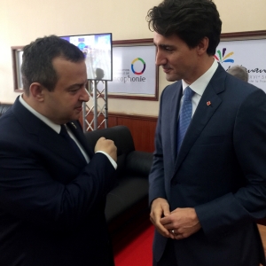 Minister Dacic with the Prime Minister of Canada