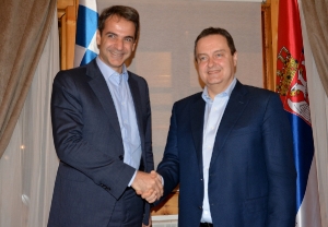 Working dinner of Minister Dacic with Kyriakos Mitsotakis
