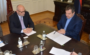 Minister Dacic meets with a delegation of the World Jewish Restitution Organization