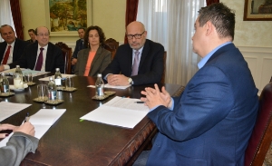 Minister Dacic meets with a delegation of the World Jewish Restitution Organization