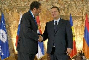 Minister Dacic with the heads of delegation