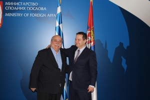 Minister Dacic meets with  Nikos Voutsis