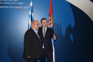 Minister Dacic meets with  Nikos Voutsis