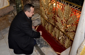 Minister Dacic in the Church of Nativity in Bethlehem