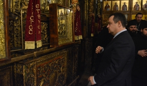 Minister Dacic during the midnight mass at the Church of the Nativity of Jesus Christ in Bethlehem