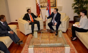 Minister Dacic welcomed the Minister for Foreign Affairs of Qatar 