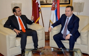 Minister Dacic welcomed the Minister for Foreign Affairs of Qatar 