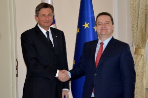 Minister Dacic meets with the President of Slovenia, Borut Pahor