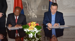 Signing the agreement Minister Dacic with Foreign Minister of Eritrea