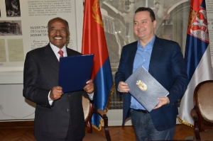 Signing the agreement Minister Dacic with Foreign Minister of Eritrea