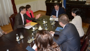 Minister Dacic with Axel Dittmann and Ivana Hlavsova