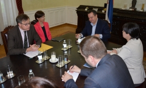 Minister Dacic with Axel Dittmann and Ivana Hlavsova