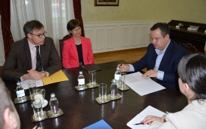 Minister Dacic with Axel Dittmann and Ivana Hlavsova