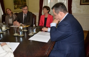 Minister Dacic with Axel Dittmann and Ivana Hlavsova