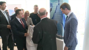 Ministers Dacic and Kurtz at the opening of the exhibition