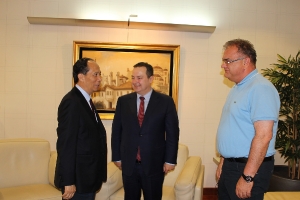 Minister Dacic with Ji Bingxuan and Mladen Ivanic