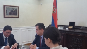 Minister Dacic meets with Taleb Rifai 