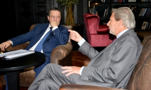 Meeting of Minister Dacic with Johannes Hahn