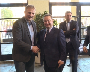 Minister Dacic at the Aragon Chamber of Commerce