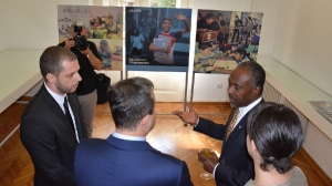 Minister Dacic at the exhibition marking the 70th anniversary of UNICEF’s work in Serbia