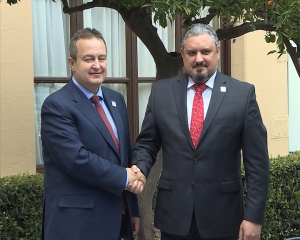 Minister Dacic - Mr. Andrei Galbur, MFA Moldova