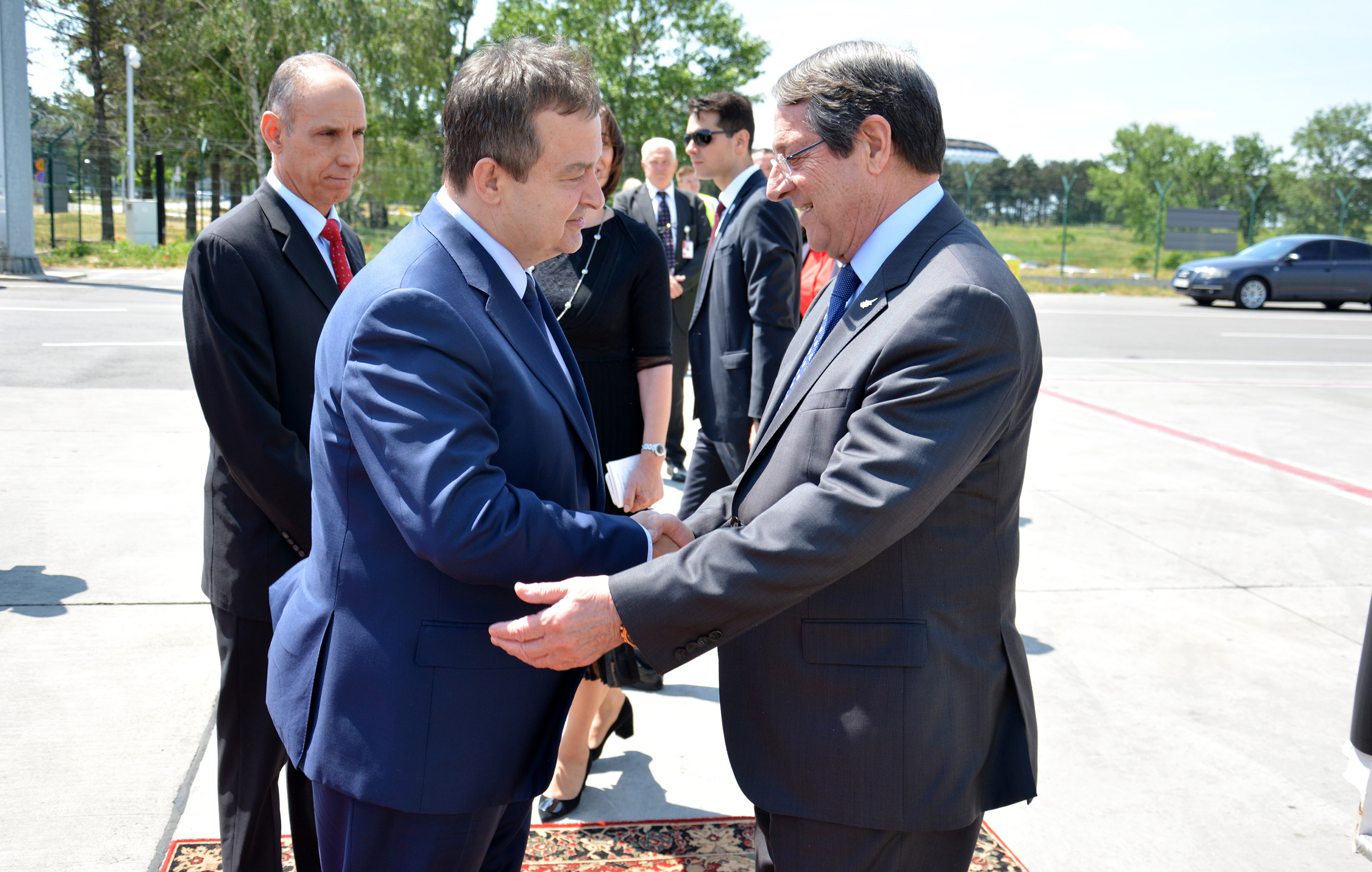 Ivica Dacic with the president of Republic Cyprus