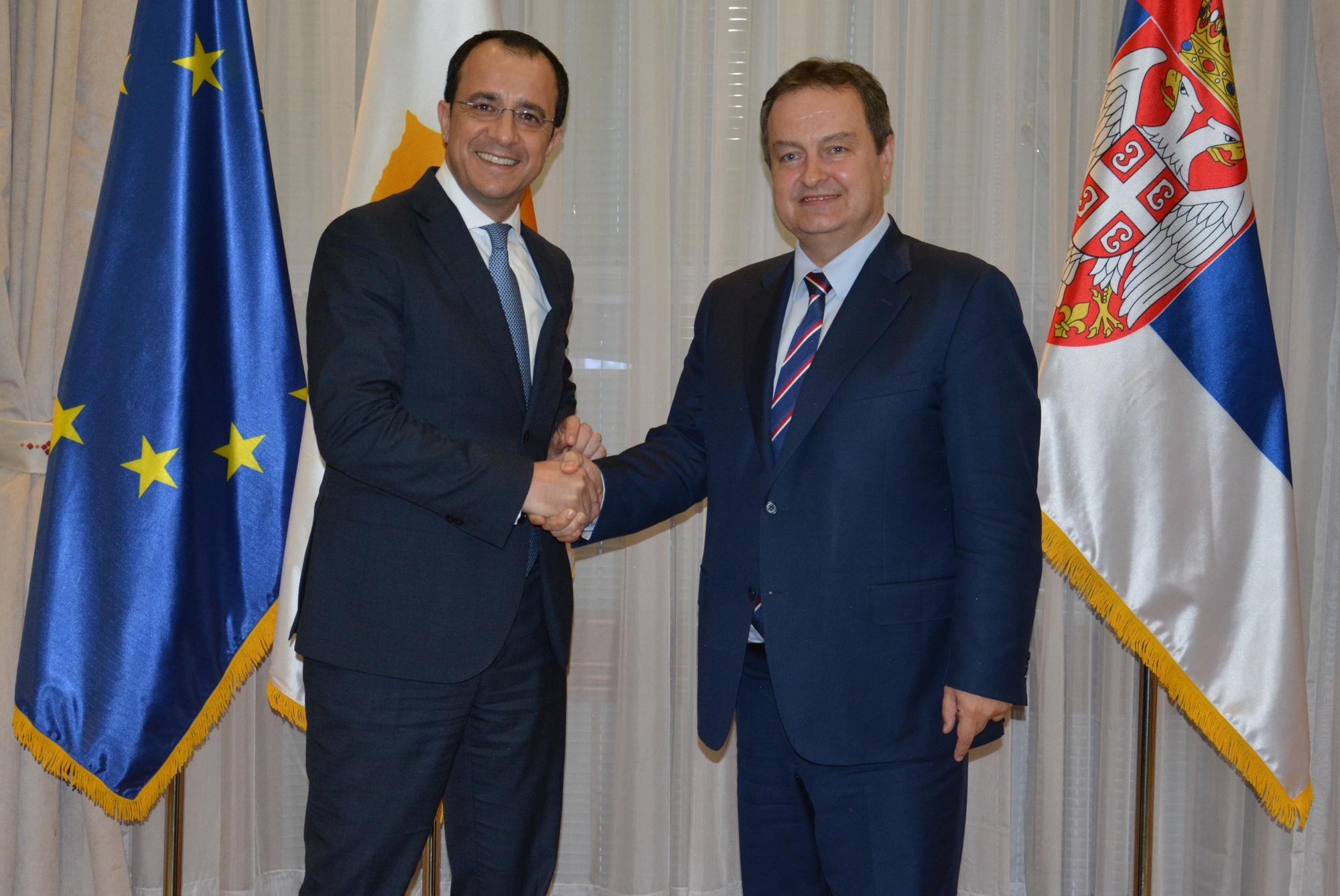 Ivica Dacic with Nikos Christodoulides