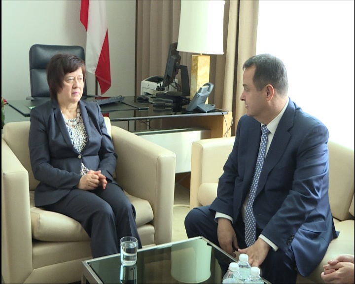 Ivica Dacic with Ambassador Joanna Wronecka