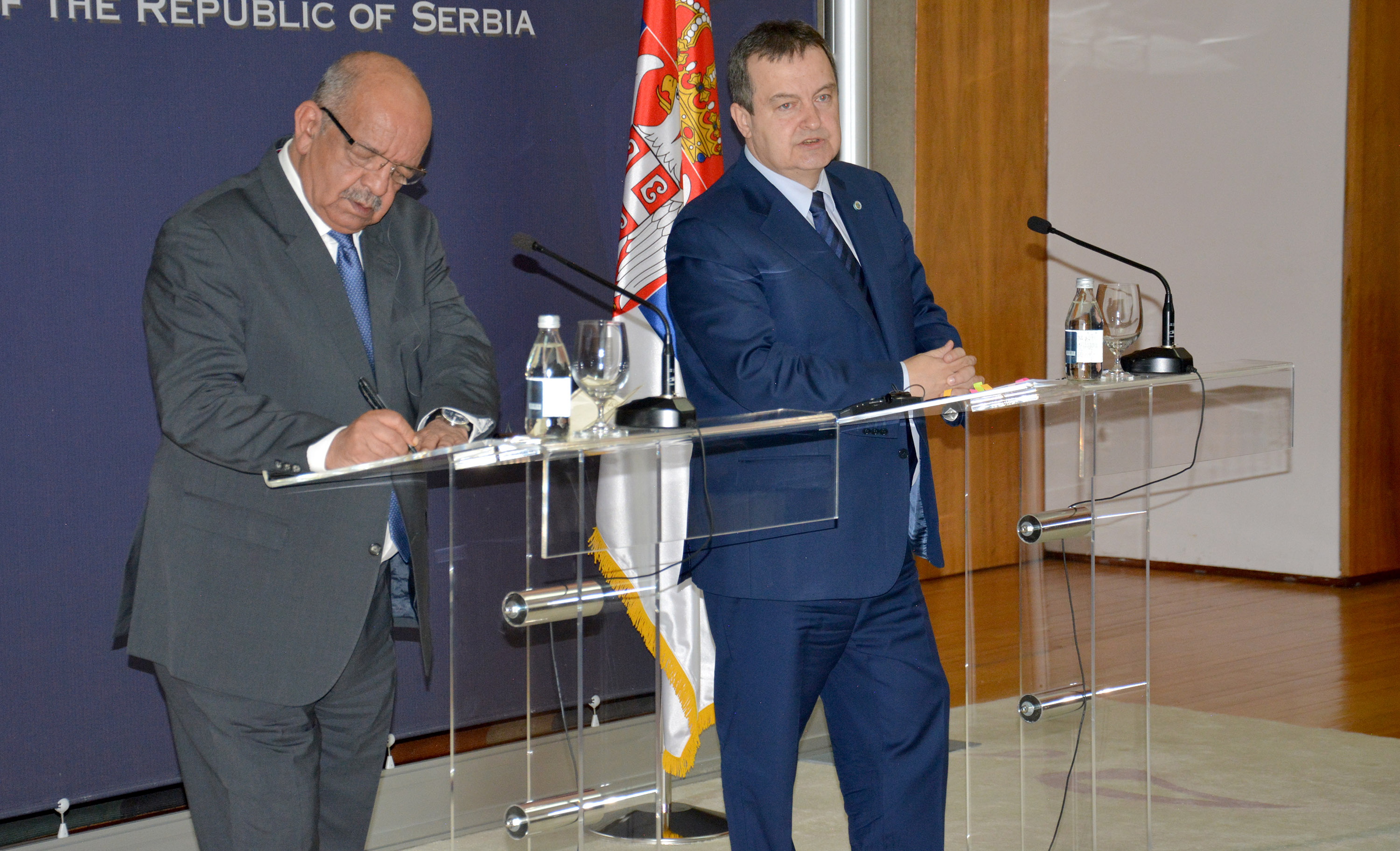 Ivica Dacic and Mr. Abdelkader Messahel