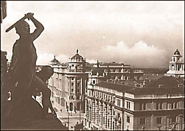 Ulica Kneza Milosa 1931. godine - Pogled na zgradu u kojoj se danas nalazi Ministarstvo spoljnih poslova