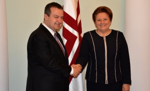 Sastanak ministra Dačića sa premijerkom Letonije, Laimdotom Straujumom