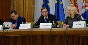 Sastanak premijera Vučića i ministra Dačića sa predstavnicima Saveta EU i Evropske komisije